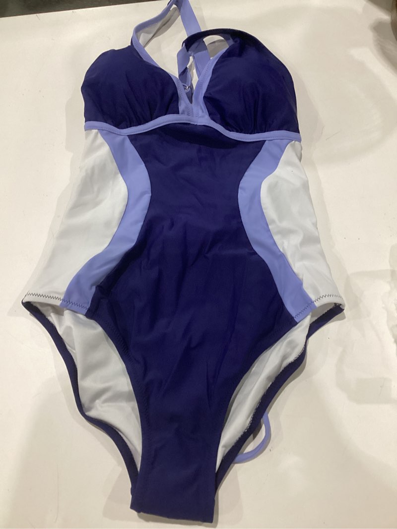 Condition photo showing Good Condition for bmjl womens one piece swimsuit slimming tummy control bathing suit color block shapewear swim suits 2026 navy blue small