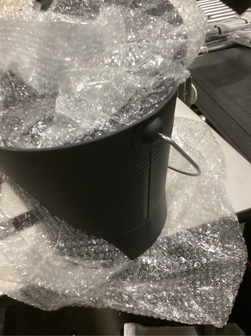 Condition photo showing Good Condition for AMAGABELI GARDEN & HOME XL 3-Gallon Metal Ash Bucket with Lid Shovel Broom for Coal Ash Can Fire Pit Charcoal Fireplace Bucket Essential Tools for Indoor Outdoor Wood Burning Stove Hearth Accessories Black 3-gallon Ash Bucket With Lid and Tools