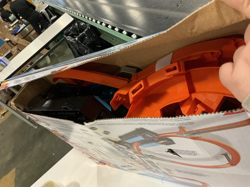 Condition photo showing Good Condition for Hot Wheels Sky Crash Tower Motorized Track Set with Car  Stores 20+ 1:64 Scale Cars