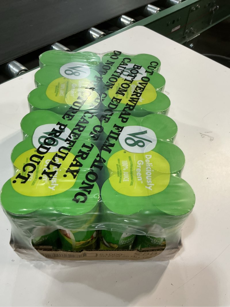 Condition photo showing New/Like New for (28/02/2026) V8 Deliciously Green 100% Fruit and Vegetable Juice, 8 fl oz Can (24 Pack) Deliciously Green 48 Fl Oz (Pack of 4)