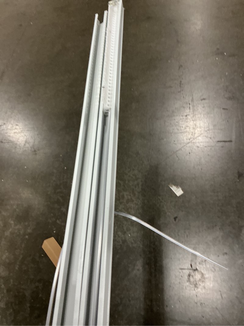 Condition photo showing As Is for levolor trim+go slat width 104-in x white aluminum headrail blinds