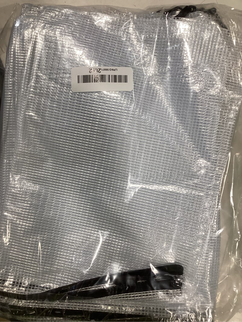 Condition photo showing As Is for 24pcs mesh zipper pouch, puzzle storage bags, a3 17x12 inches large reusable zipper pouches for for classroom office supplies organizing, extra large zipper bags, board game storage black-a3-24pcs