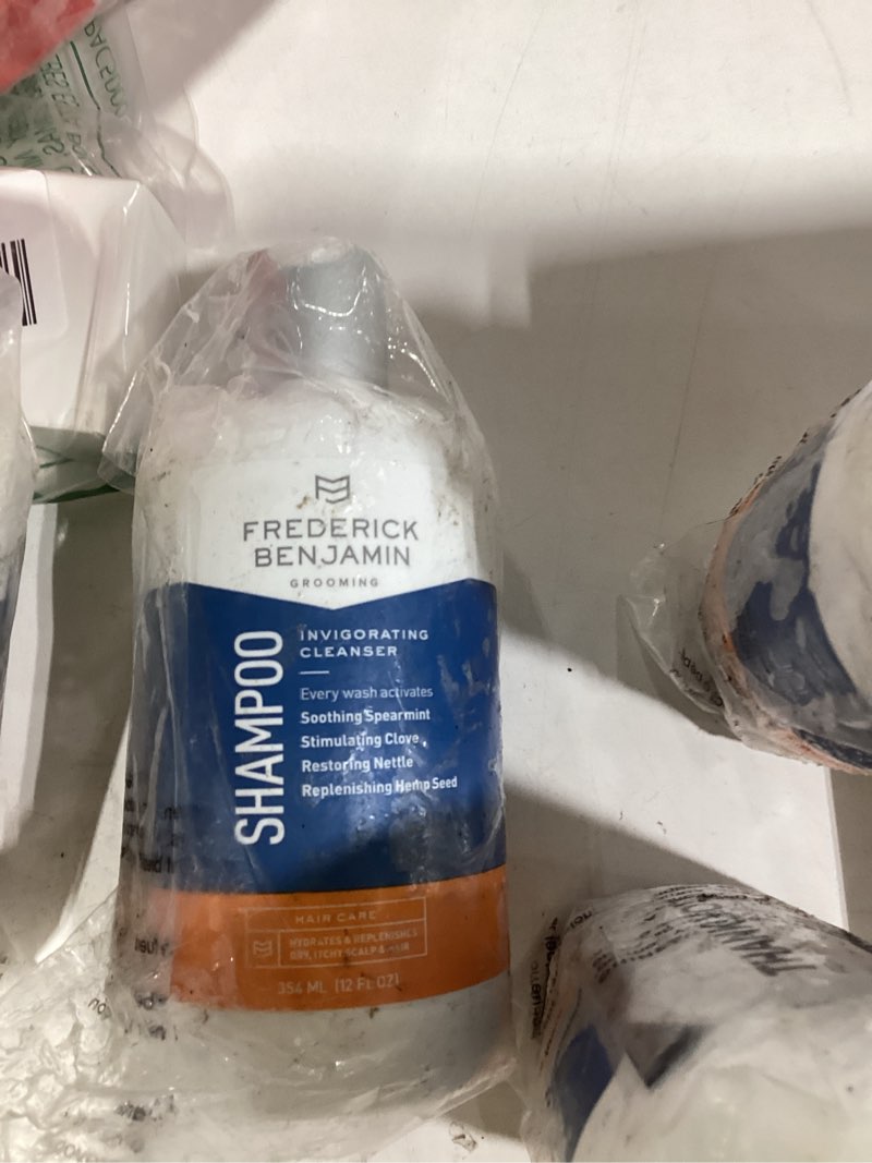 Condition photo showing As Is for Frederick Benjamin Invigorating Shampoo, Paraben & Sulfate Free Mint Shampoo for Men with Dry Scalp, Natural Powerful Moisturizing Anti Dandruff Shampoo for Curly & Coarse Hair, 12oz