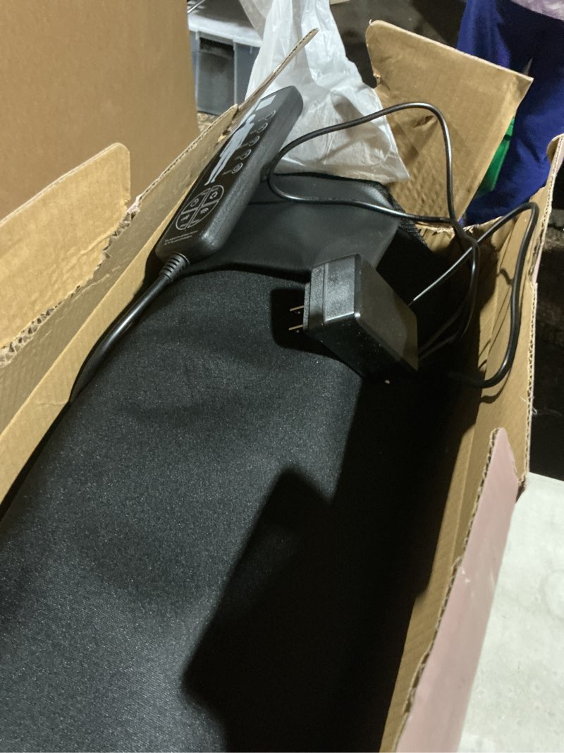 Condition photo showing As Is for Massage Mat, Detachable Neck Massager, Full Body Vibration Heating, Massage Pad with 10 Vibrating Motors and 9 Speed Settings for Home Office Use, Gift for Men Women Parents Christmas,Black