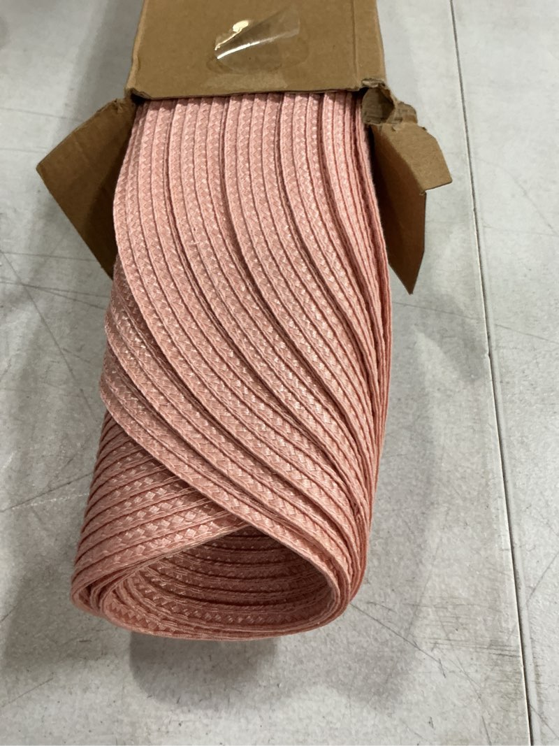 Condition photo showing Good Condition for funwheat round braided placemats set of 8 place mats for dining table woven washable non-slip table mats 15 inch(pink,8pcs) pink set of 8