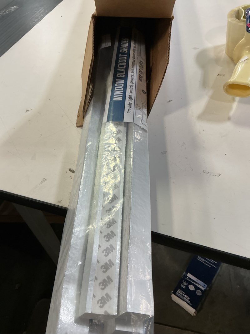 Condition photo showing Good Condition for 6 Packs Upgraded Cordless Light Fully Blocking Pleated Shade Blinds Light Filtering 36 in x 72 in Easy to Cut and Install, White 2-off White