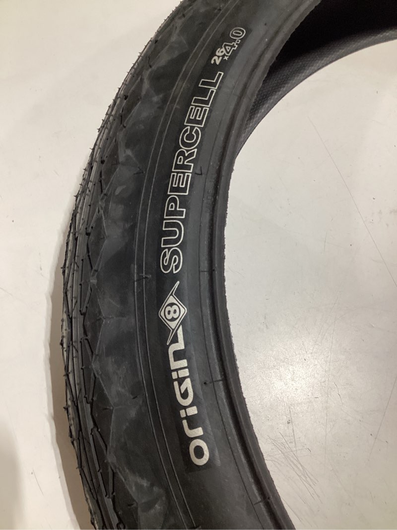 Condition photo showing As Is for origin8 supercell folding bead fat bike tire 26 x 4.0, black/black | bike-tire