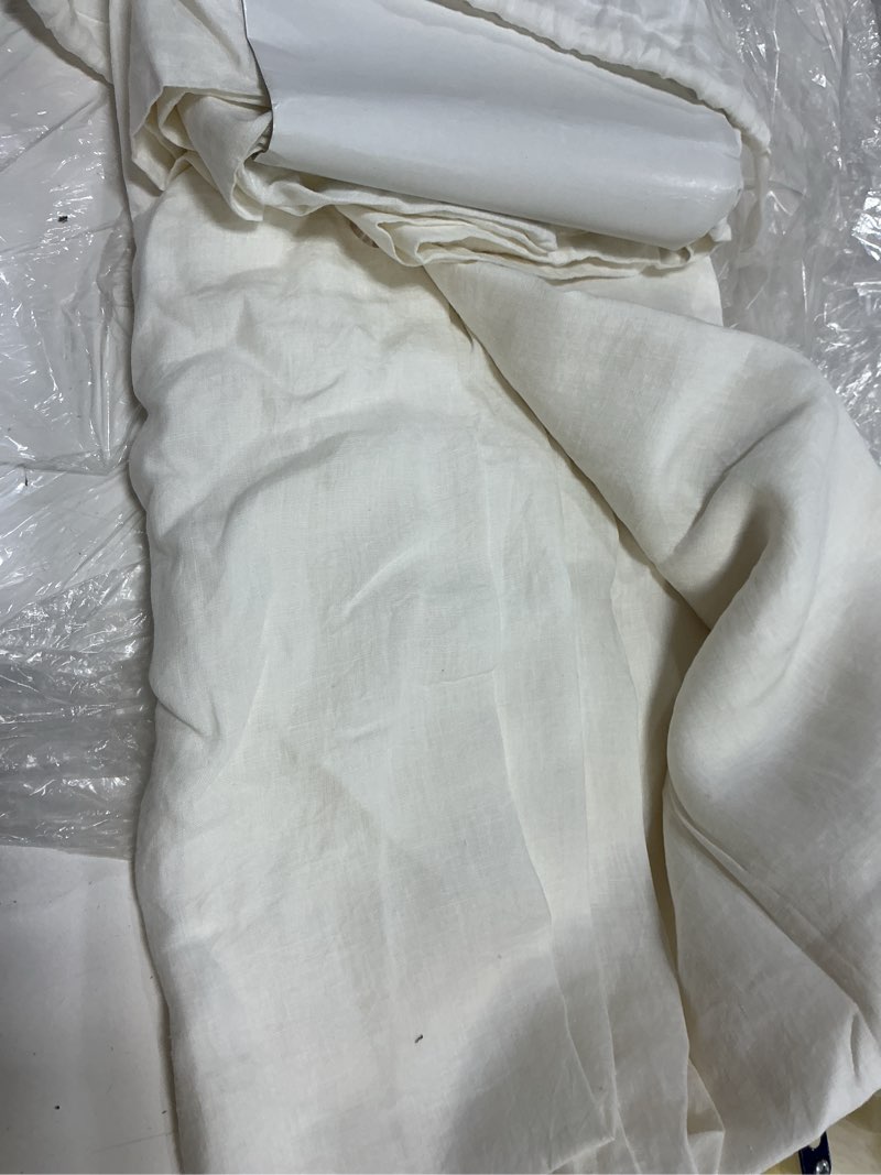 Condition photo showing Good Condition for quince linen duvet cover king / cal king white 