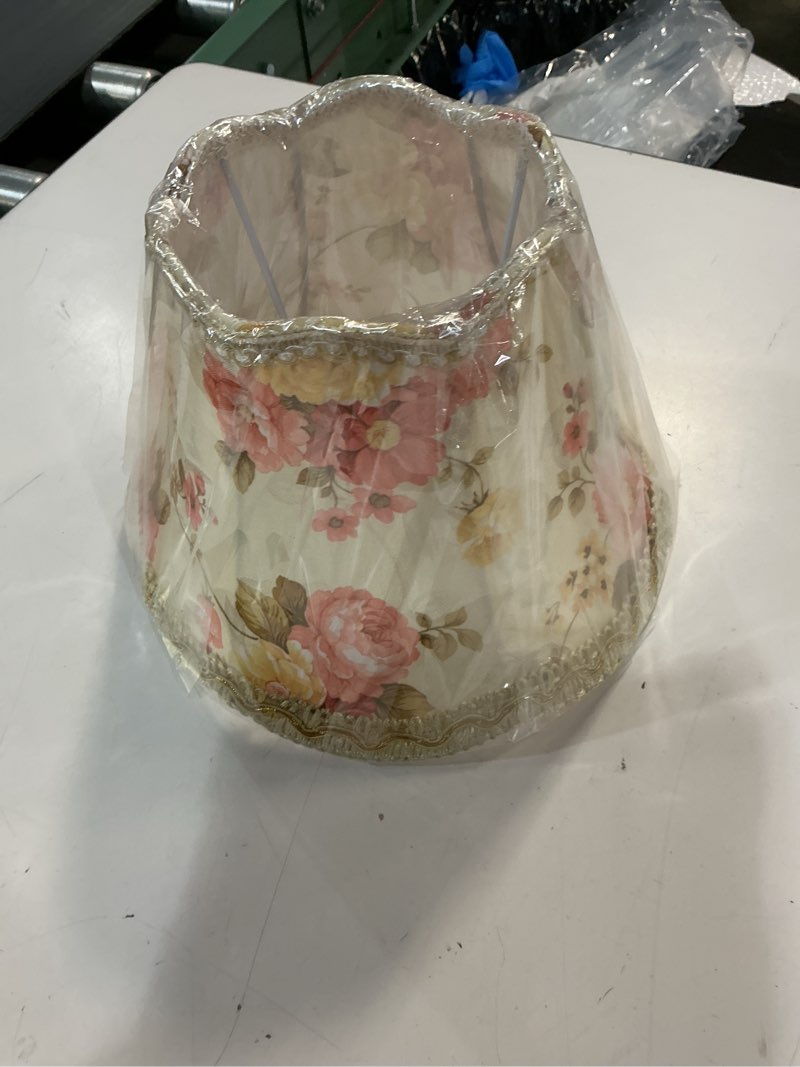Condition photo showing Good Condition for lamp shades for table lamps: floral lamp shade  victorian vintage printed pattern bell scalloped lamp shades  e27 bulb replacement lamp shades for tab