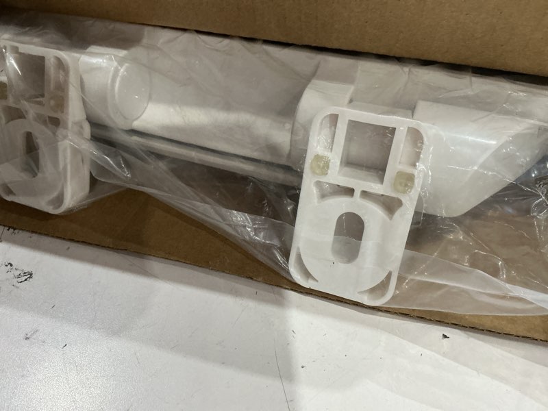 Condition photo showing As Is for wssrogy round toilet seat with lid, slow close seat and cover, including two sets of parts, fit all standard round toilet, quiet close, plastic, white