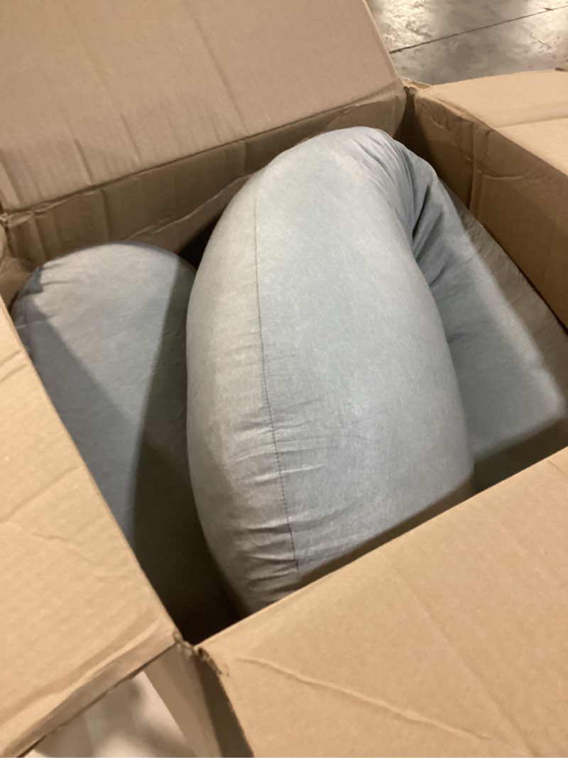 Condition photo showing Good Condition for Momcozy Pregnancy Pillows with Cooling Cover, U-Shaped Full Body Maternity Pillow for Side Sleepers 57 Inch - Support for Back, Hip, Belly, Legs for Pregnant Women Grey- Cooling Fabric