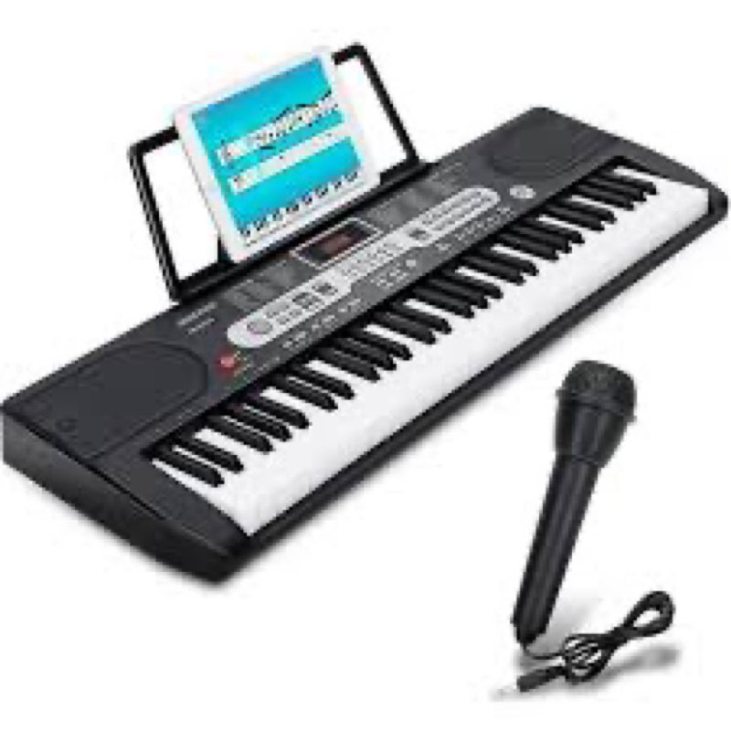 61 Key Electric Keyboard Piano for Beginners & Adults, Multi-Functional Electronic Piano,Portable El