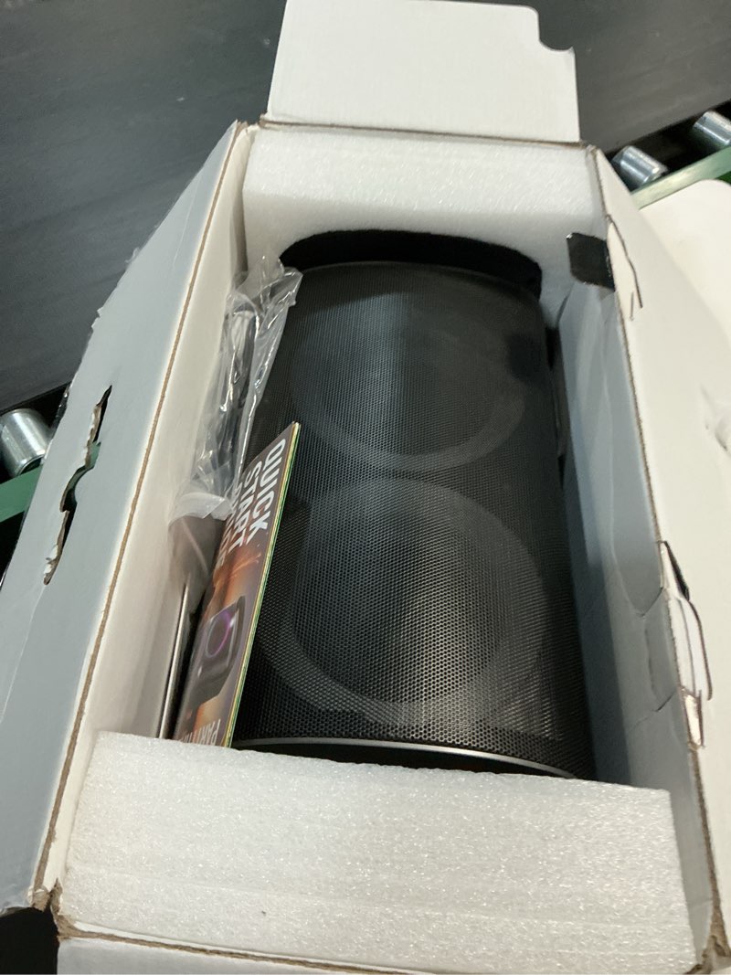 Condition photo showing Good Condition for portable bluetooth speaker: 160w peak powerful loud sound deep bass wireless boombox large subwoofer 15 hours battery life fast charging with led light show for party outdoor camping backyard