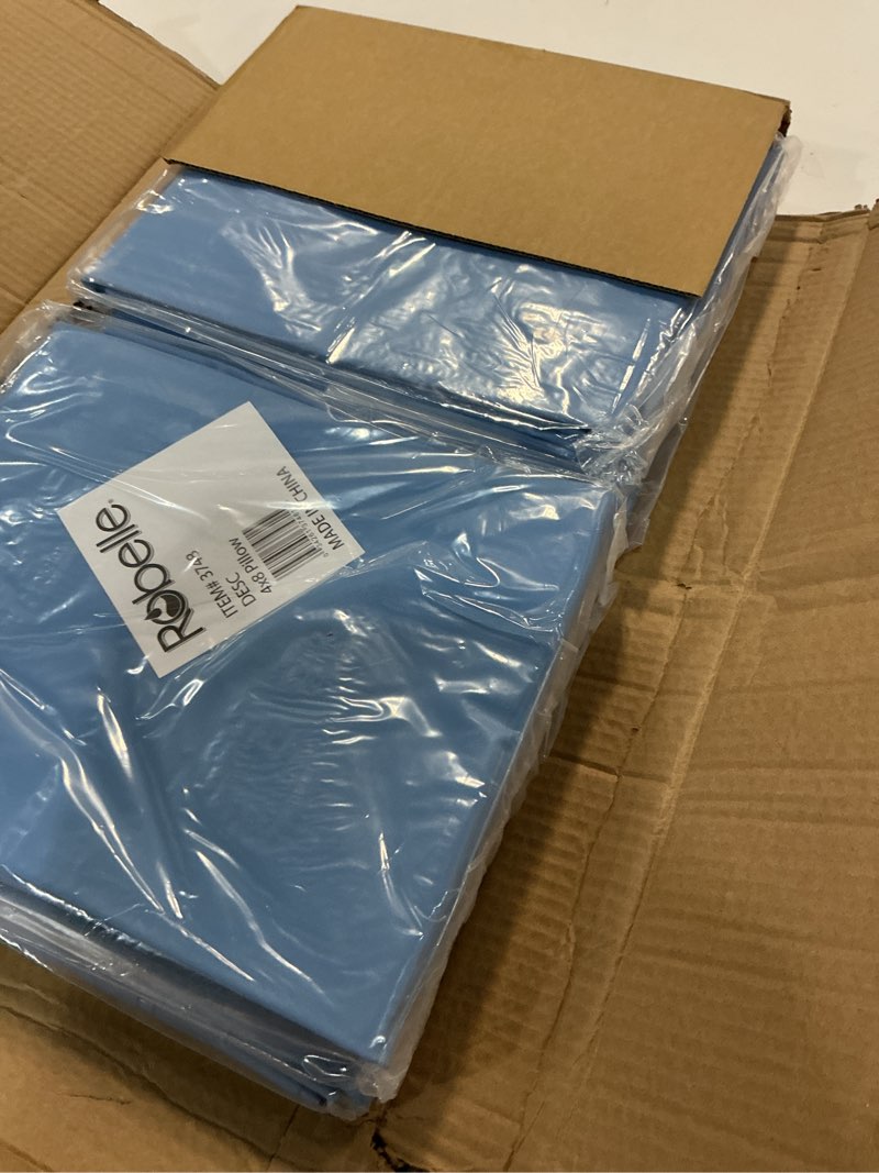 Condition photo showing New/Like New for robelle 4 ft. x 8 ft. 4-pack heavy duty pool pillow for winterizing above ground pools, .22 mm thick vinyl, reinforced grommets, winter pool pillow 4 ft. x 8 ft. heavy duty