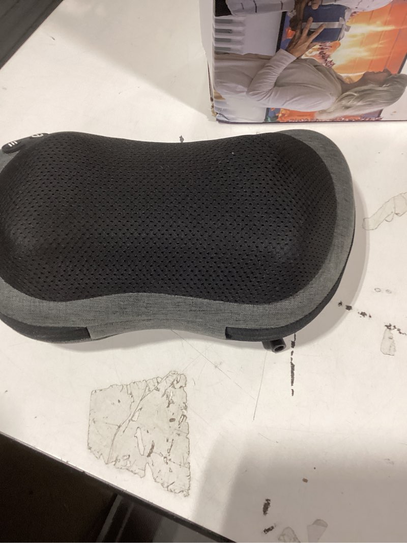 Condition photo showing Good Condition for Papillon Shiatsu Back Massager with Heat, Deep Tissue Massage Pillow for Neck,Shoulder,Foot & Lower Back Pain Relief,Electric Kneading Massager for Home, Office, Car-Gifts for Mom, Dad, Men, Women Gray