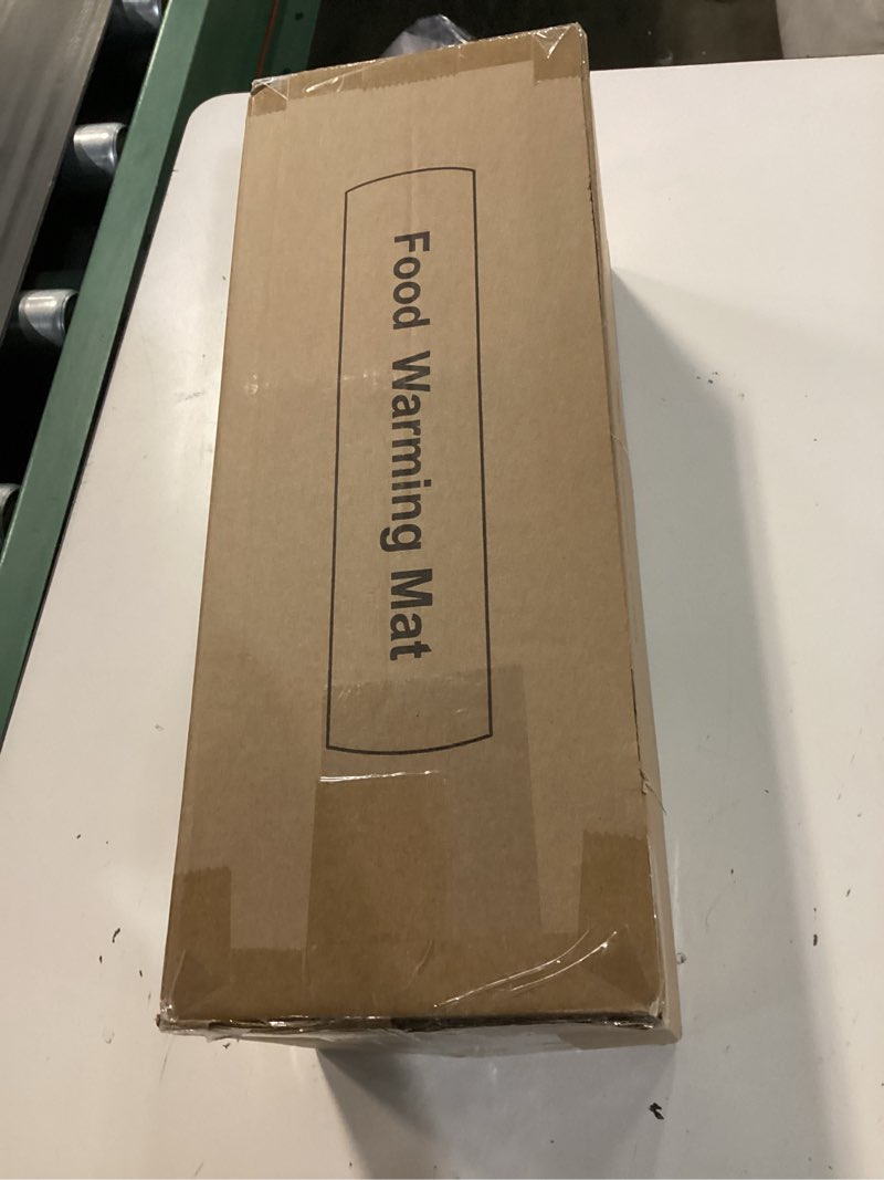 Condition photo showing New/Like New for warming mat for food extra large- 36"x16" electric warming trays for buffets party, food warmers for thanksgiving, christmas house warming gift, portable heating mat with 9 temp settings & 6h timer 2xl large: 35“x16" gray