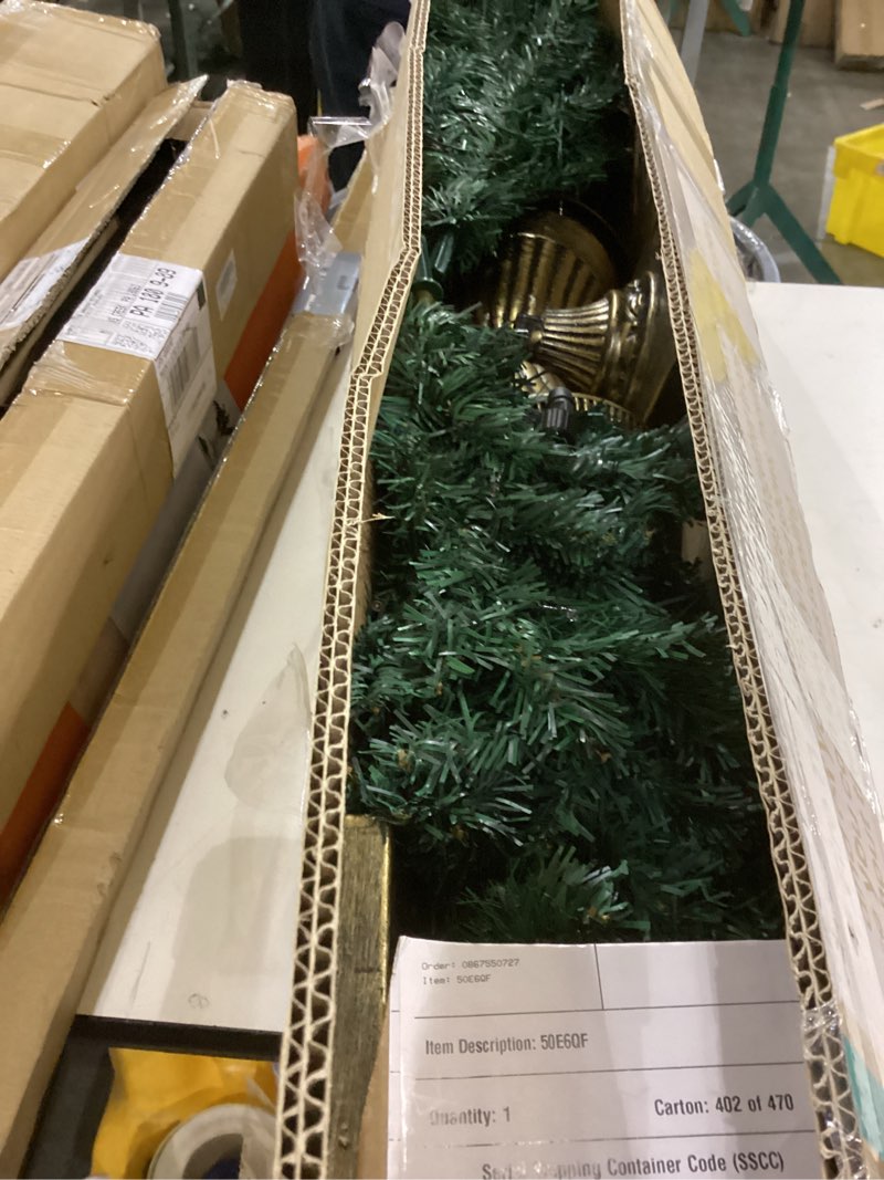 Condition photo showing As Is for 4FT Prelit Christmas Tree 2-Pack Artificial Potted Christmas Tree with 100 Warm White LEDs Battery Powered & 8 Lighting Modes for Xmas Porch Entrance Decorations Christmas Trees-warm White