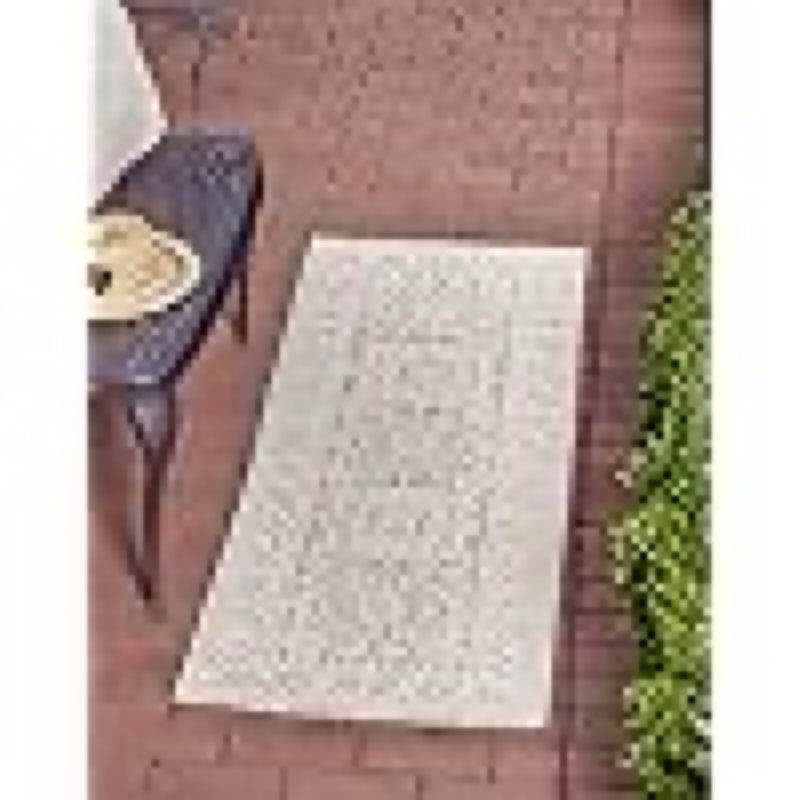 (similar)unique loom outdoor aztec collection area rug - chalca (2' 7\" x 12' runner, light gray/ ivory)