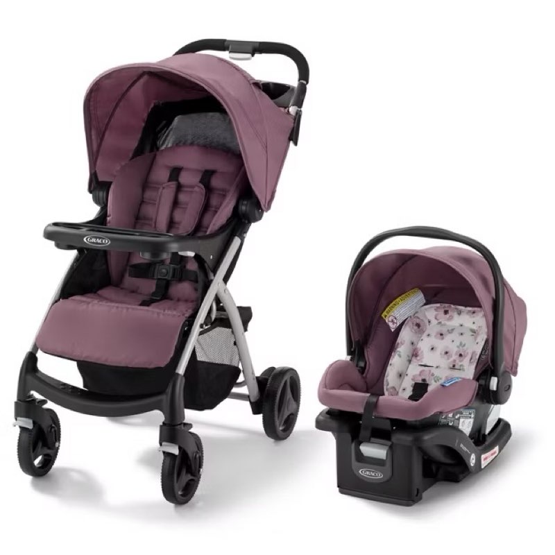 Graco Modes Nest Travel System, Includes Baby Stroller with Height Adjustable Reversible Seat, Pram Mode, Lightweight Aluminum Frame and SnugRide 35 Lite Elite Infant Car Seat, Norah