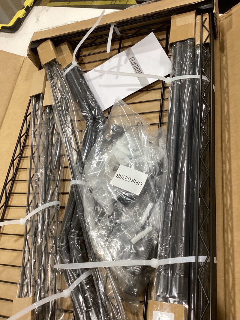 Condition photo showing New/Like New for U16 Upgraded Washer Dryer Stacking Rack for Narrow Laundry Room and Bathroom, Metal Over Washer and Dryer Storage Shelves for Saving Space, 29.5" W x 23.6" D x 53.1" H, Black