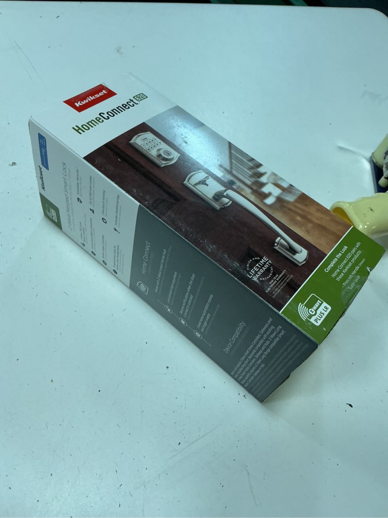 Condition photo showing New/Like New for homeconnect 620 satin nickel traditional z-wave long range enabled keypad smart lock with convenient keyless entry