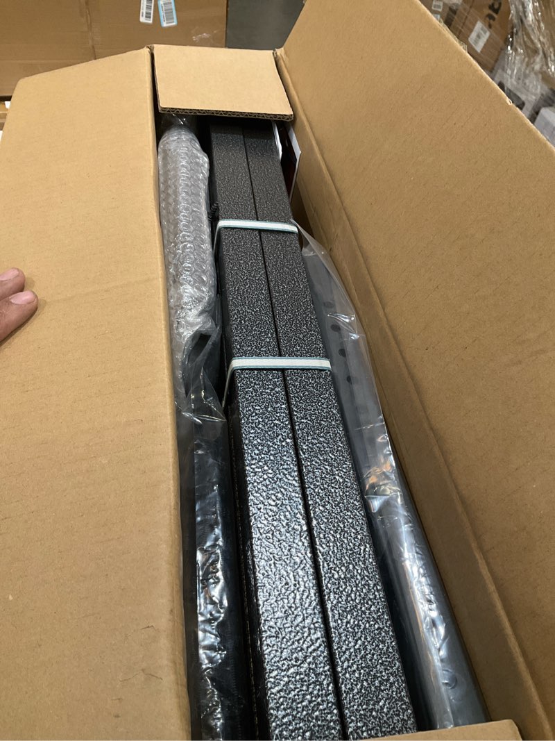 Condition photo showing Good Condition for bed frame support system 3pack 58in-68in, adjustable bed frame center support, bed support slats for queen and king mattress, box springs, and universal bed foundations (black/3pack, 58inch-68inch) 58inch-68inch black/3pack