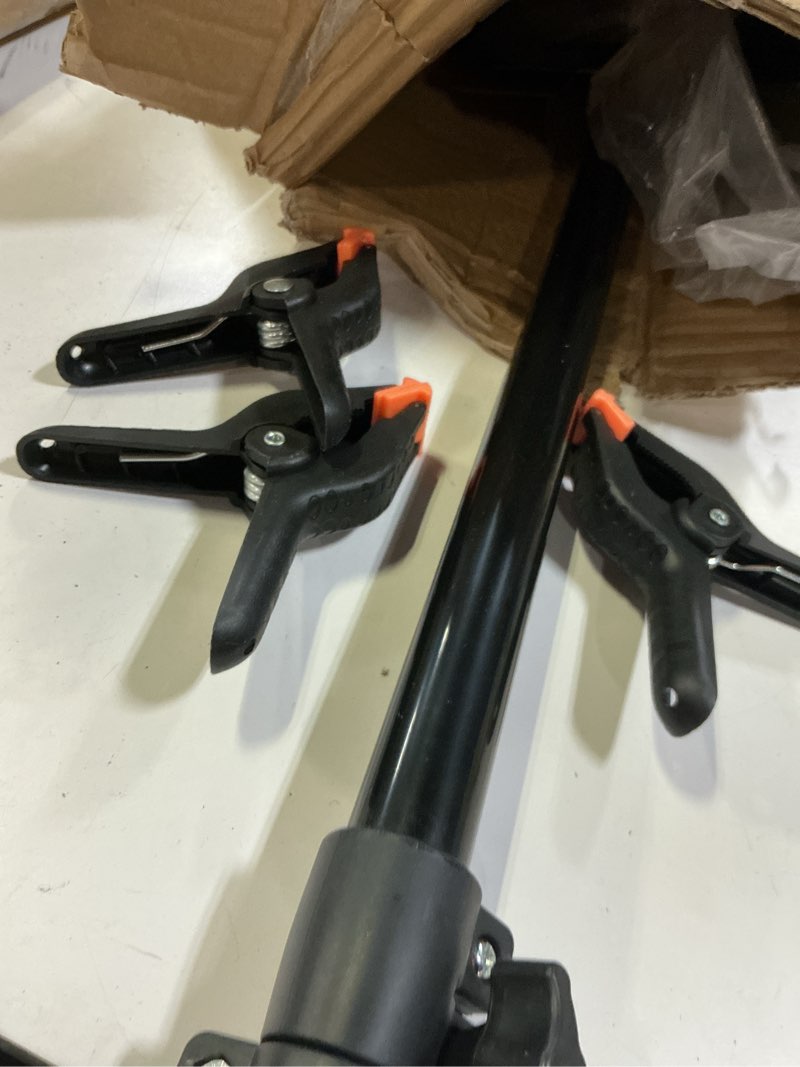 Condition photo showing As Is for Backdrop Stand, 10×7ft Background Stand Backdrop Frame Banner Stand with Metal Flat Base, Multi-Purpose Stand for Party, Wedding Decoration, Photography