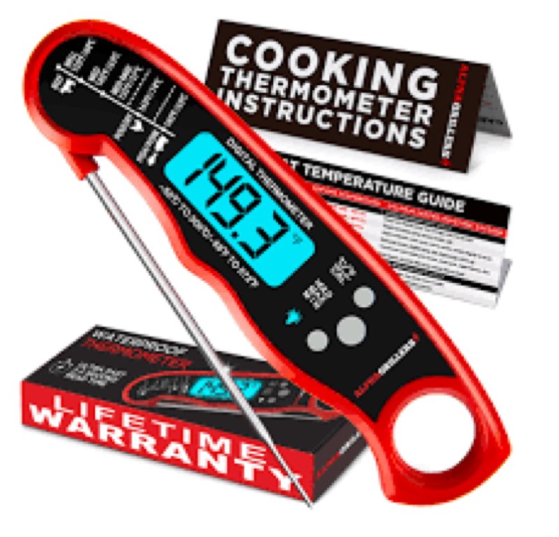 Alpha Grillers Meat Thermometer Digital - Instant Read Food Thermometer for Cooking Grilling Air Fryer Griddle Probe Kitchen Gadgets Essentials BBQ Accessories Grill Gifts for Men Him Dad Birthday