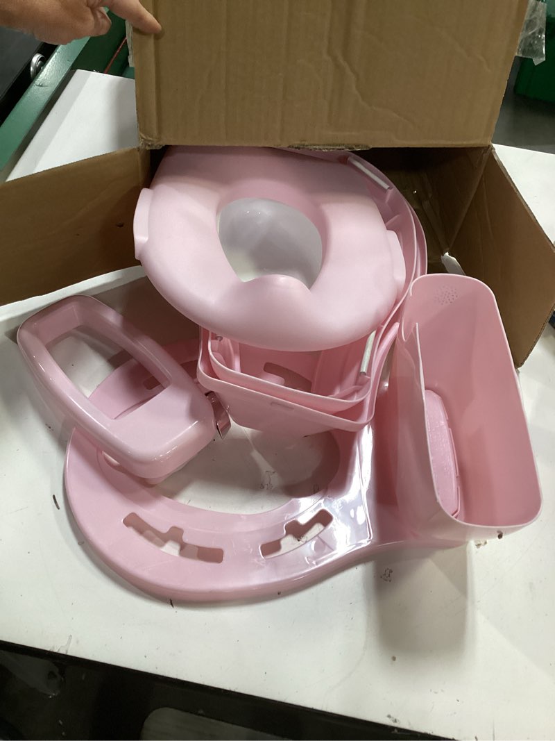 Condition photo showing Good Condition for ingenuity my size potty pro in pink, infant potty training toilet, lifelike flushing sound, for ages 18 months, up to 50 pounds