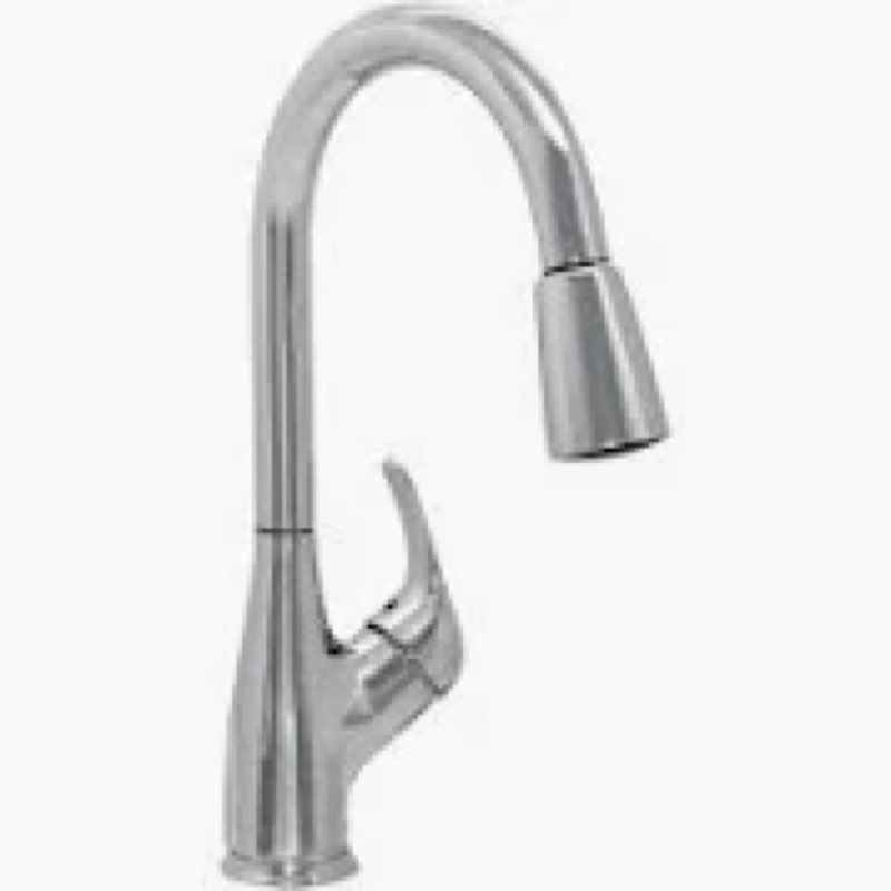 Project Source Tucker Chrome 1-Handle Deck-Mount Pull-Down Handle Kitchen Faucet