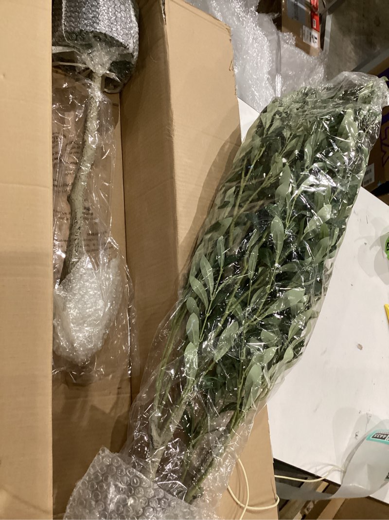 SIMILAR TO !! Olive Stems 6 Pcs 18 inch Artificial Olives Green Leaves Picks, Spring Branches Decor for Vase, Greenery Vase Filler Home Decoration Indoor