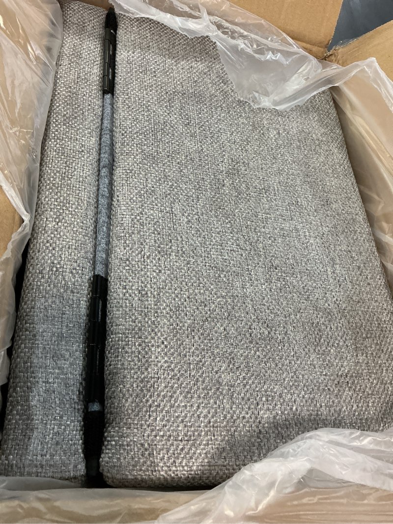 Condition photo showing Good Condition for 2-in-1 dog ramp and stairs for bed and couch, 17 inch high,foldable ottoman ramp with non-slip replaceable carpet, joint relief for small and large dogs gray