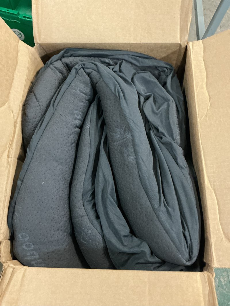 Condition photo showing As Is for Ultra Soft Queen Size Mattress Topper - Viscose Made from Bamboo Pillow Top Mattress Pad for Back Pain Relief - Naturally Cooling for Hot Sleepers, Dark Gray Dark Gray Queen