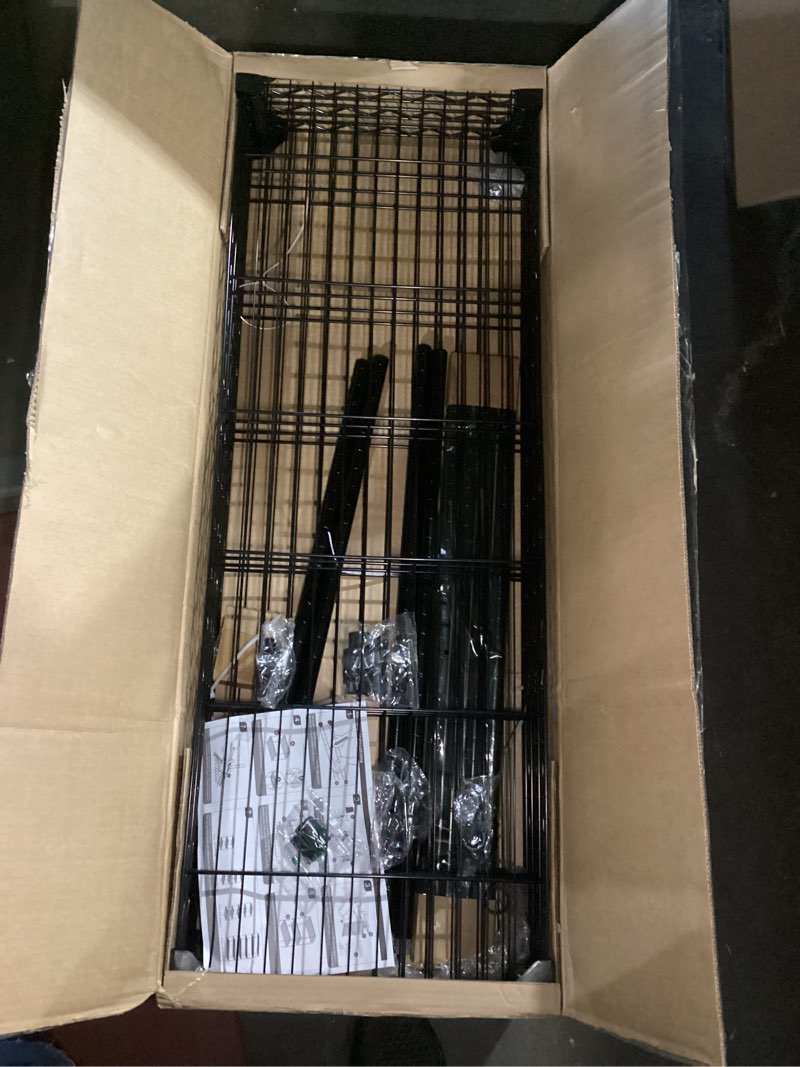Condition photo showing Good Condition for izeuk 1400 lbs garage black shelving wide storage shelves 4 tier adjustable heavy duty metal wire rack standing shelf unit for kitchen office college dorm garage warehouse 15.8" x 45.8"x 59.4" 4 tier,15.8" d x 45.8" w x 59.4" h black