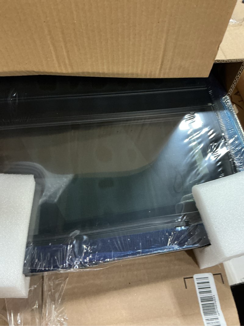 Condition photo showing New/Like New for vertical rv window 14" w x 16" h, replacement camper window, sliding teardrop window with net screen and trim rings, rv windows for cargo trailer, dot certification qualified 14"x16" vertical