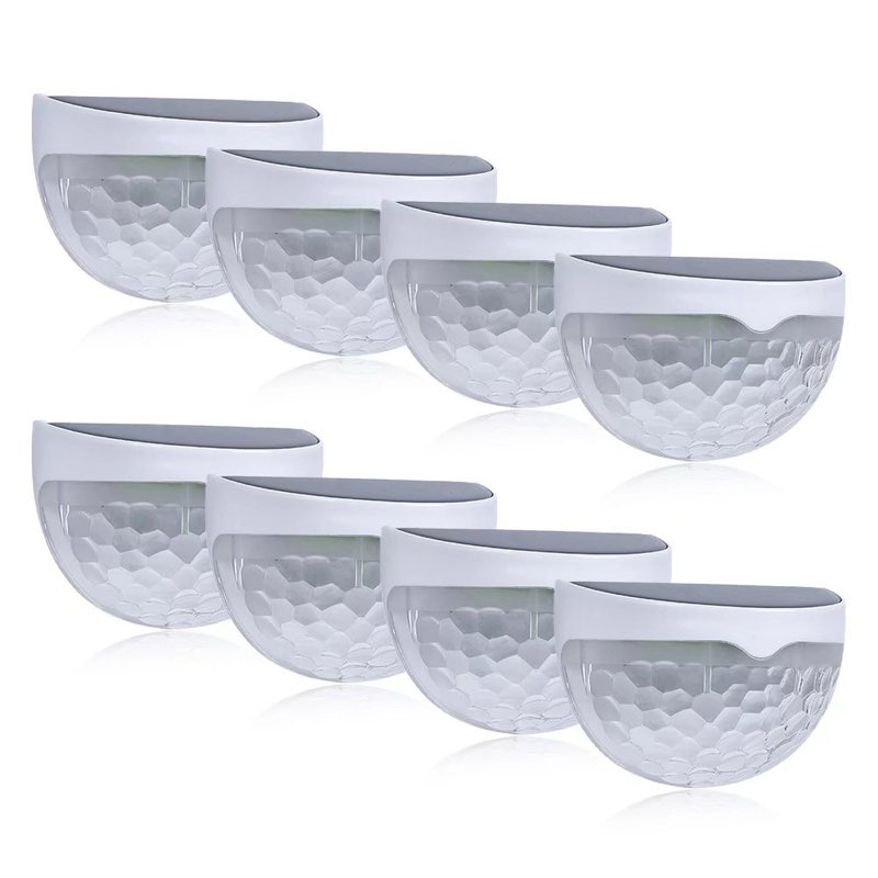 Arlmont & Co. Alliette Waterproof Solar Deck Lights Solar Outdoor 8 pcs 