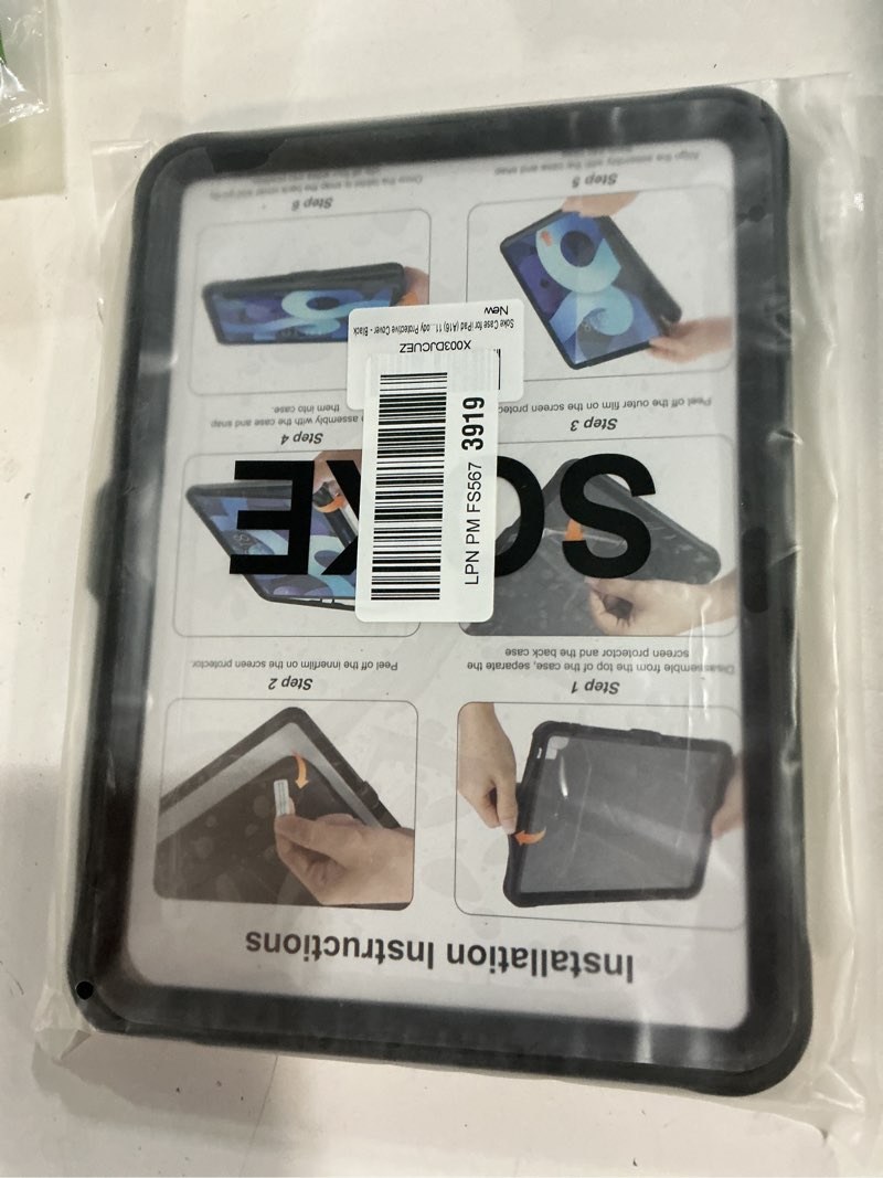 Condition photo showing New/Like New for Soke Case for iPad (A16) 11th Generation 11-inch 2025, iPad 10th Generation 10.9-inch 2022, with Built-in Screen Protector and Kickstand, Rugged Full Body Protective Cover - Black