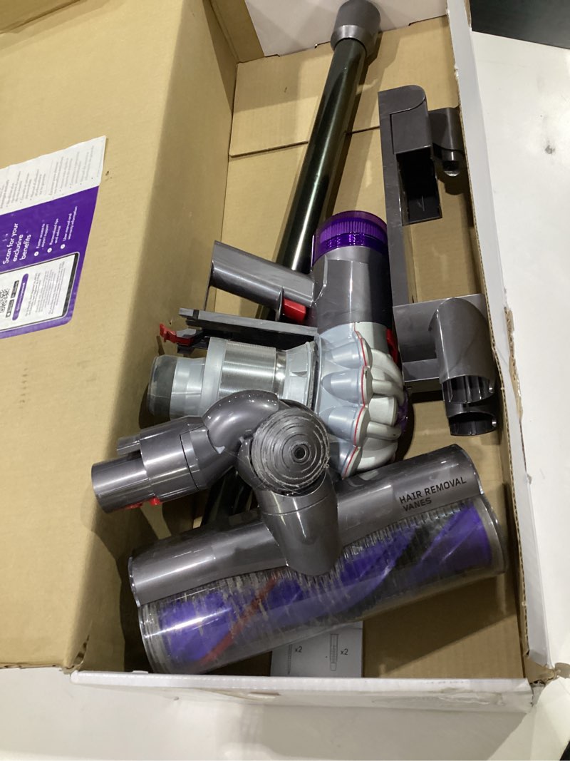 Condition photo showing As Is for (USED, NOT TESTED)Dyson V8 Cordless Vacuum, Cleans Hard Floors and Carpets, Detangles, Converts to Handheld, 115AW, 2 Power Modes, Up to 40 Minutes¹