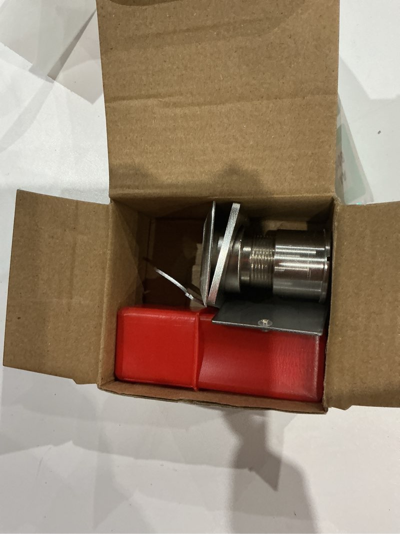 Condition photo showing As Is for Earl Diamond Solid Brass Square HD 220 Degree Door Viewer Peephole with 28mm Drill Bit and Privacy Cover, Compatible with Door Thick from 1-21/32" to 2-1/8", Satin Nickel