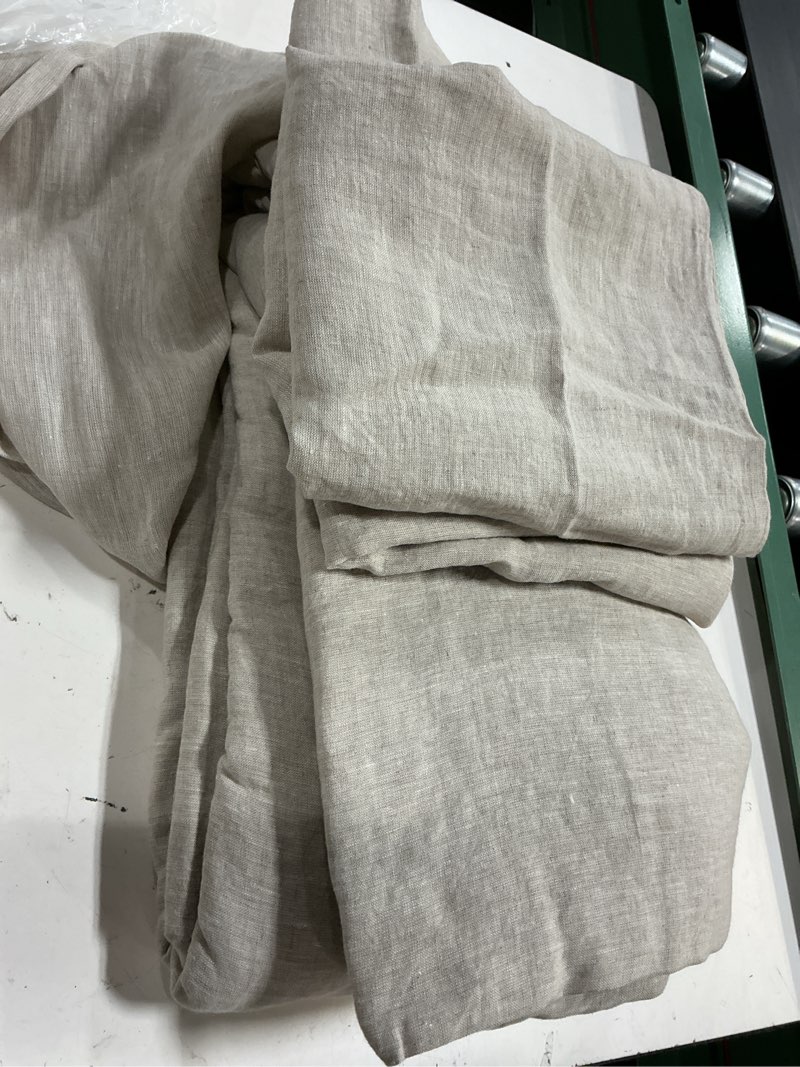 Condition photo showing Good Condition for quince european linen chambray duvet cover set king/calking natural 