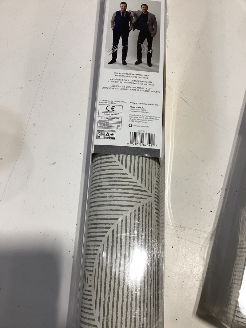 Condition photo showing Good Condition for scott living 30.75-sq ft neutral vinyl textured geometric 3d self-adhesive peel and stick wallpaper