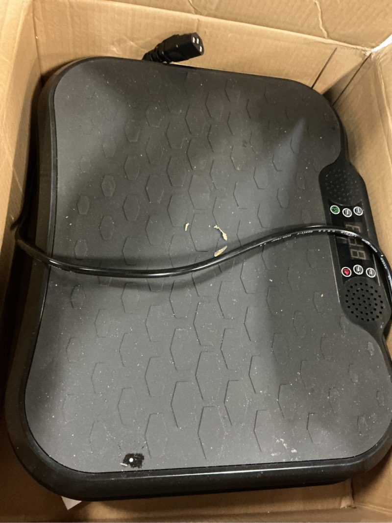 Condition photo showing As Is for aorapulse vibration plate exercise machine, vibration plate for lymphatic drainage weight loss, 400 lbs capacity full body workout vibrate fitness platform for home women men slim-black