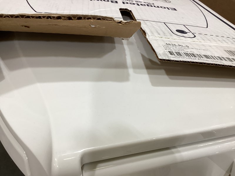 Condition photo showing Good Condition for kohler 4636-rl-0 cachet readylatch elongated toilet seat slow close, soft close toilet seat quiet lid, contoured grip-tight bumpers installation hardware, apartment essentials, white white elongated ready latch
