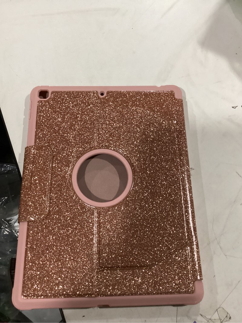 Condition photo showing As Is for Lainergie Case for iPad (A16) 11th Generation 11-inch 2025, iPad 10th Generation 10.9-inch 2022, Cute Glittering Sparkly Shockproof Cover with Sparkly Clear Back and Pencil Holder,? (Rose Gold)