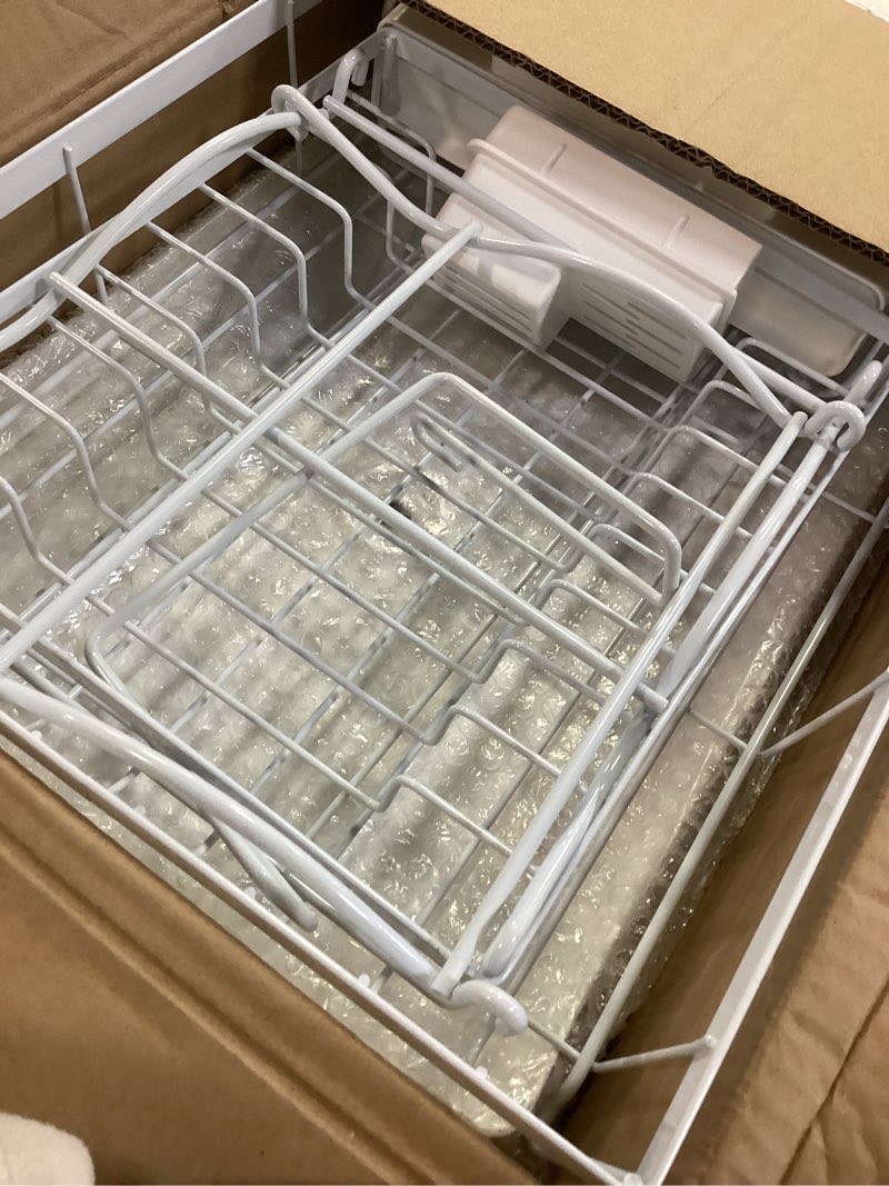 Condition photo showing Good Condition for 7 code Large Dish Drying Rack, 2-Tier Dish Racks for Kitchen Counter, Detachable Large Capacity Dish Drainer Organizer with Utensil Holder, Dish Drying Rack with Drain Board, White