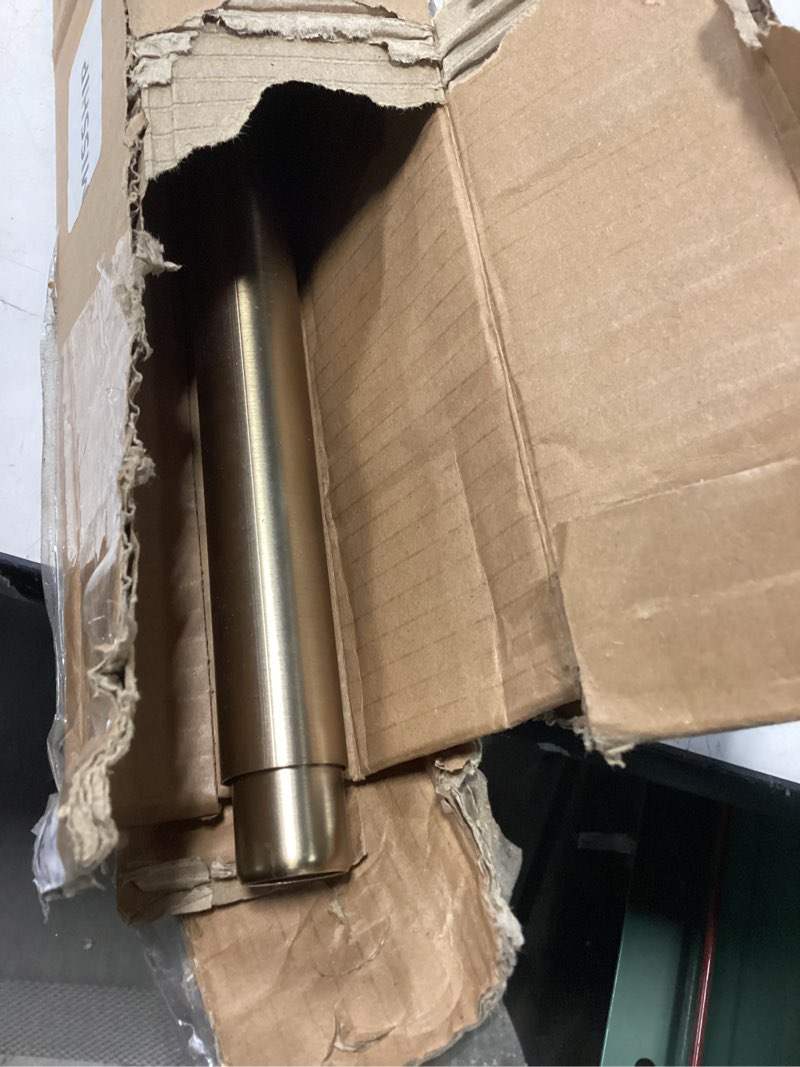 Condition photo showing As Is for Ivilon Tension Curtain Rod - Spring Tension Rod for Windows or Shower, 54 to 90 Inch. Warm Gold