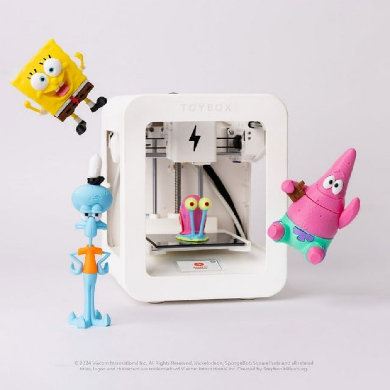 toybox alpha two 3d kid-friendly printer and coconut printer food starter bundle