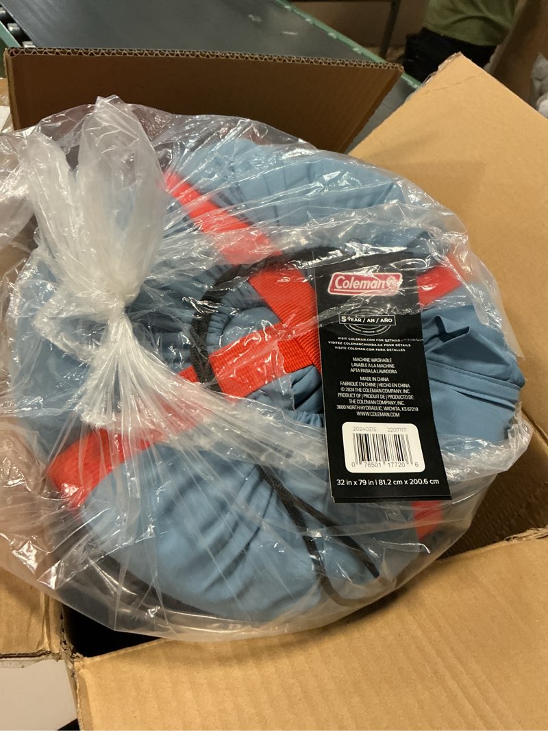 Condition photo showing Good Condition for coleman big bay 0/20/40°f cold-weather sleeping bag, adult mummy sleeping bag with headrest, foot ventilation, & storage sack, big & tall options pfas-free 0?f