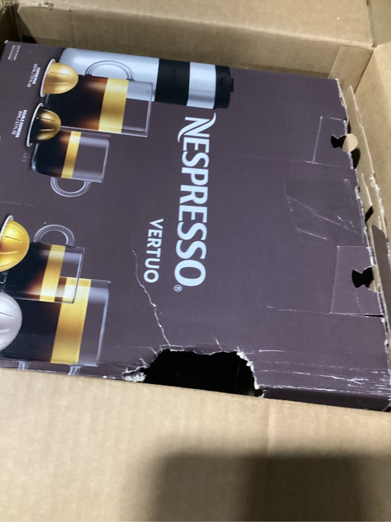Condition photo showing Good Condition for nespresso vertuo coffee and espresso maker by breville, chrome machine chrome