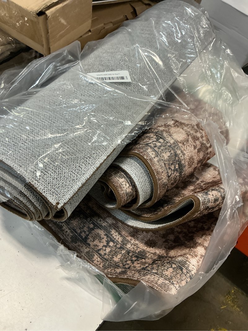 Condition photo showing Good Condition for kimode anti fatigue kitchen mats for floor, red boho distressed kitchen rugs sets of 2, non slip waterproof kitchen floor mats, comfort mats for kitchen floor sink laundry desk 20"x59"+20"x32"